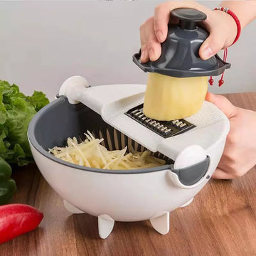 9 In 1 Multi-functional Chopper Rotate The Vegetable Onion Cutter Slicer Shredder Home Use